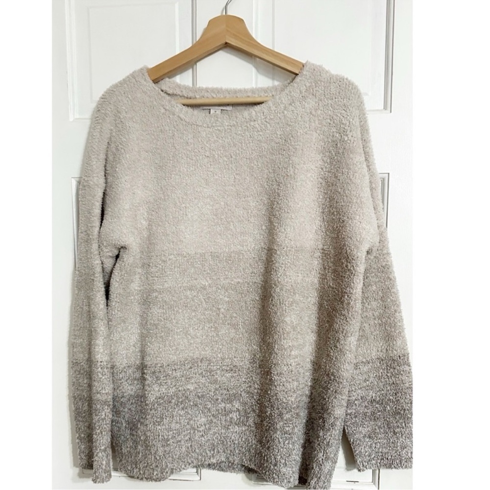 Barefoot Dreams CozyChic Ombre Boatneck Pullover Sz M - Picture 3 of 6